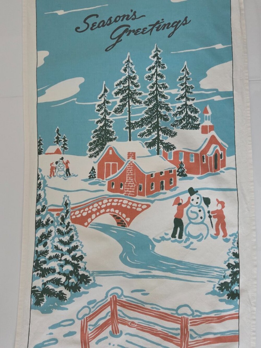 England Christmas Dish Towel